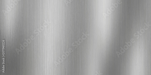 Schilderij op canvas Abstract Brushed Metal Texture Background with Shiny Silver Stainless Steel Plat
