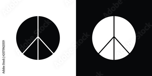 Photos Peace icon design simple and modern concept templates