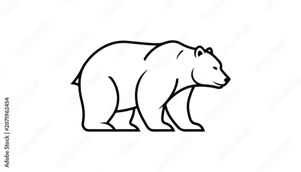 Fototapeta premium White bear illustration