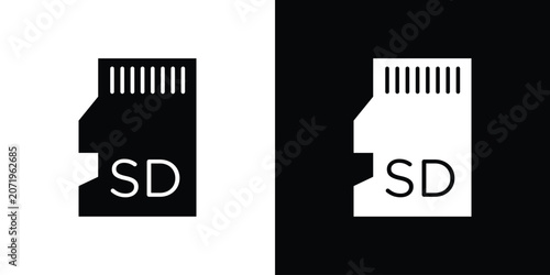 Foto Sd card icon design simple and modern concept templates