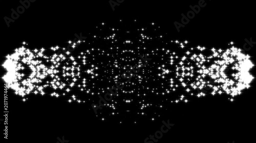 Magic light stars line effect, sparkling fairy trails forming smooth light streaks and shimmering particle motion fantasy style overlay background on black screen, 4k video