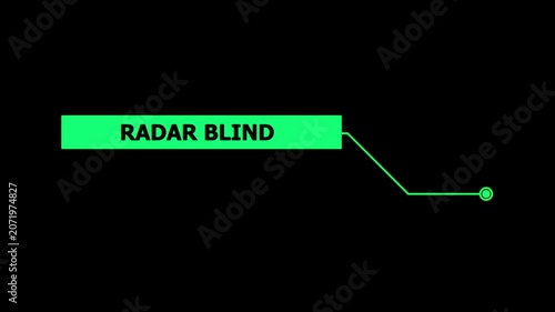 Animation of Callout, HUD UI elements on black color background. Animation of HUD elements with text 