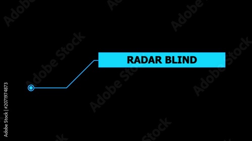 Animation of Callout, HUD UI elements on black color background. Animation of HUD elements with text 