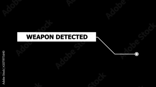 Animation of Callout, HUD UI elements on black color background. Animation of HUD elements with text 