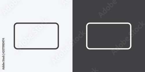 Rectangle panoramic icons in Thin line black color. flat simple vector symbols illustration.