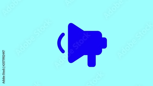 Megaphone with sound waves broadcasting an announcement or important message icon