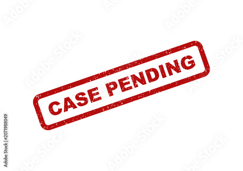 Quadro su tela Red case pending stamp text isolated on a simple clean surface
