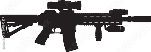 Photos assault rifle vector illustration