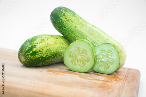Cucumber Isolated on White Background.