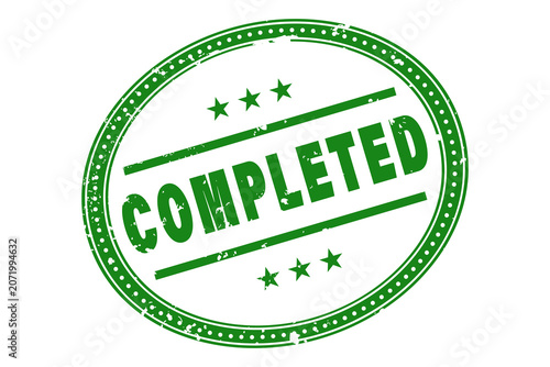 Stamp design for course complete, oval stamp PNG
