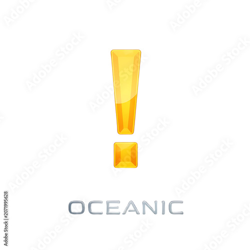 Yellow exclamation mark symbol, isolated on transparent background, signifying importance or warning.