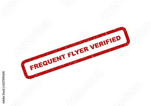 Fotografija Red rubber stamp impression with the text frequent flyer verified