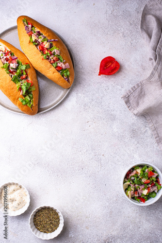 Fotografie Trendy viral chopped Italian sandwich