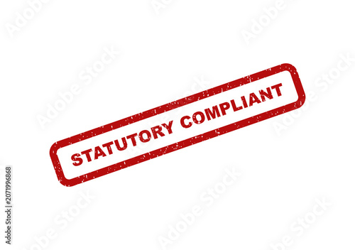 Photos Red rubber ink stamp with the text statutory compliant in grunge style