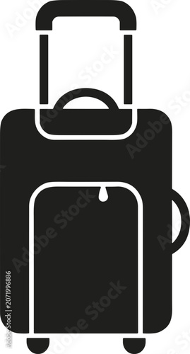 Vászonkép Small carry-on suitcase icon for efficient travel and packing.