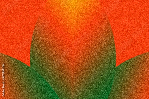 Tableau sur toile simple and soft gradient orange green background wallpaper for commercial advert
