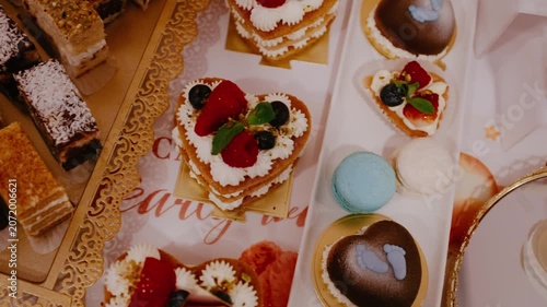 Elegant Sweet Dessert Display at a Celebration Hall