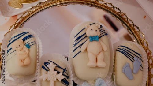 Elegant Sweet Dessert Display at a Celebration Hall