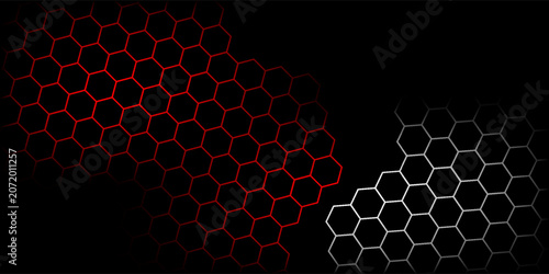 Abstract Vector Hexagon Shape Geometric Retrowave Technology Sci-Fi Texture Isolated on Light  halftone, minimalist, structure,