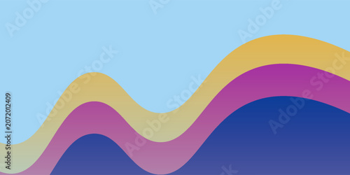gradient wave blue orange purple colorful abstract geometri design background simple old modern element old nice