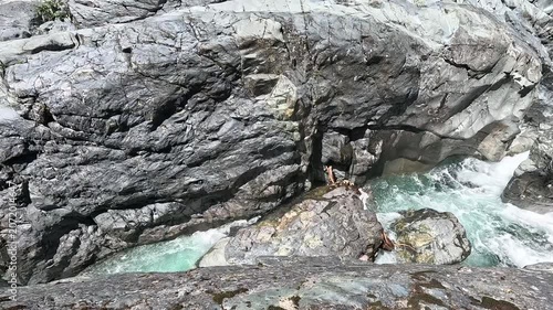 The turquoise water of Wally Creek