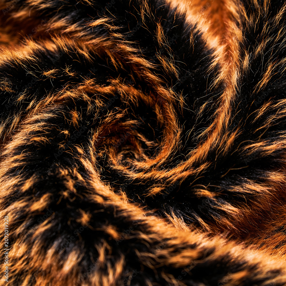 Naklejka premium Swirling Abstract Animal Print Faux Fur Texture