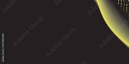 Elegant abstract background with luxury golden yellow wave lines on black. New EPS Vector