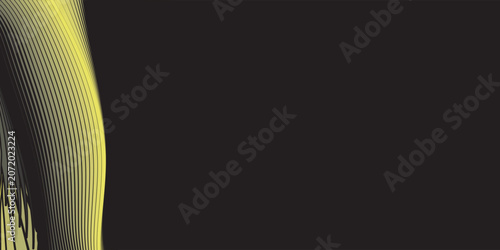 Elegant abstract background with luxury golden yellow wave lines on black. New EPS Vector