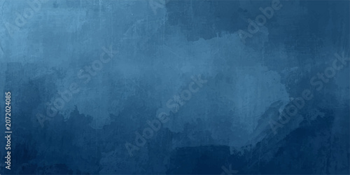 Bild auf Leinwand Abstract blue grunge textured background with vintage rough painted wall pattern