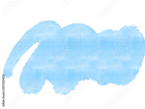 blue sky with clouds watercolor