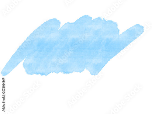 blue sky with clouds watercolor