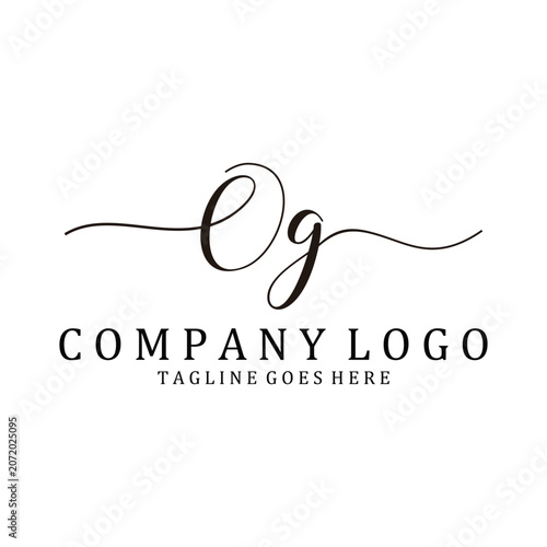 Hand Write O and G logo design