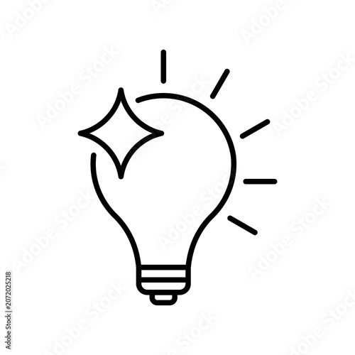 Light bulb icon. containing solution, innovation, creative thinking symbol, PNG transparent background
