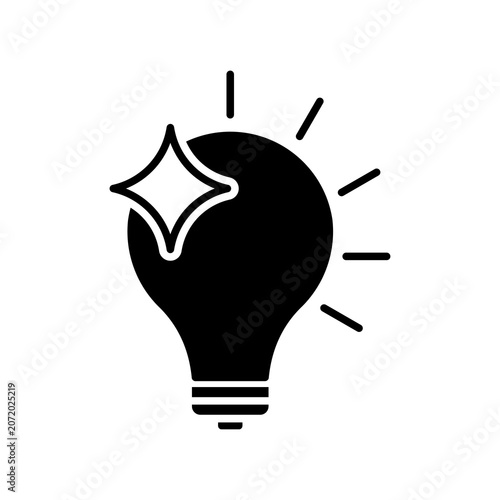 Light bulb icon. containing solution, innovation, creative thinking symbol, PNG transparent background