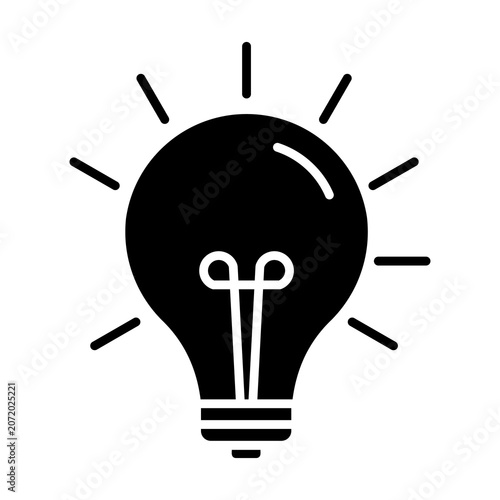 Light bulb icon. containing solution, innovation, creative thinking symbol, PNG transparent background
