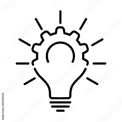 Light bulb icon. containing solution, innovation, creative thinking symbol, PNG transparent background