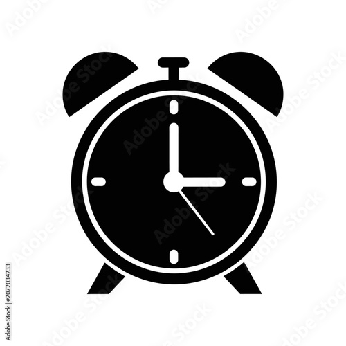 Fotografie Vintage panda alarm clock isolated on white minimalist timekeeping decor