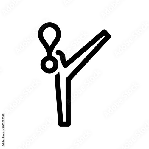 Hand drawn ampersand symbol black isolated vector icon design logo