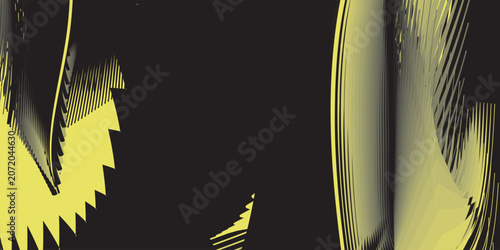 Elegant abstract background with luxury golden yellow wave lines on black. New EPS Vector