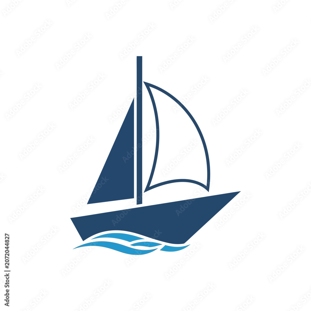 Fototapeta premium Sailing Boat Icon