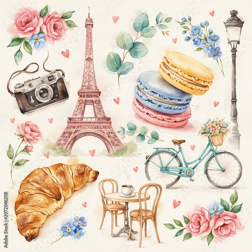 paris seamless pattern