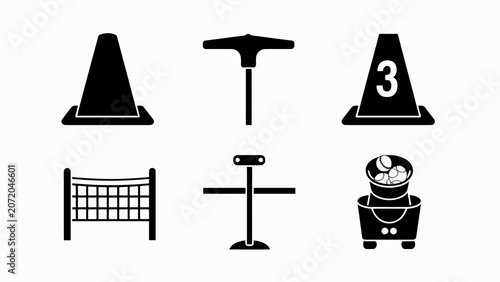 Photos Sports and Traffic Cones Icon Set