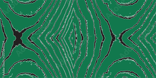 Green leaf wreath seamless pattern vector on dark background.