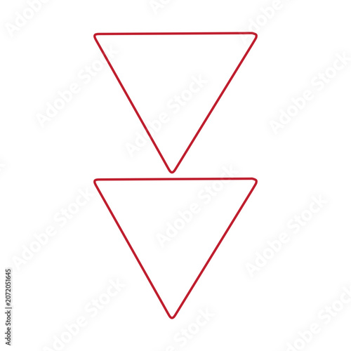 Red Triangle Pair Icon