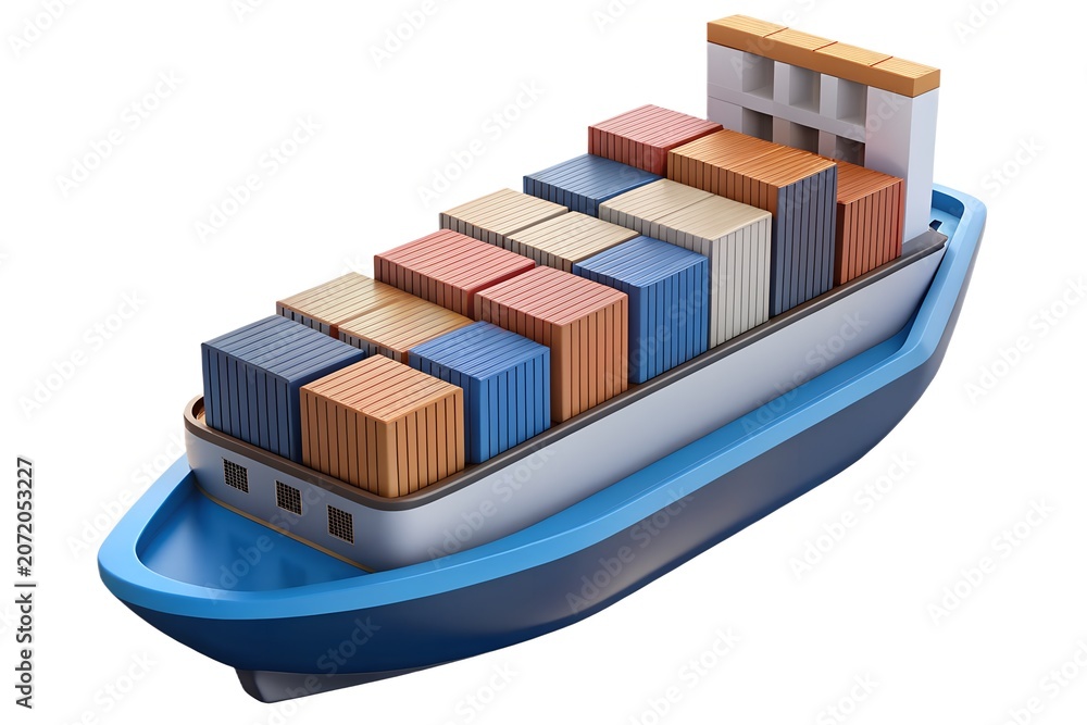Fototapeta premium container cargo freight containers