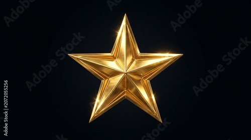 Shiny Gold Star Symbol of Success and Achievement