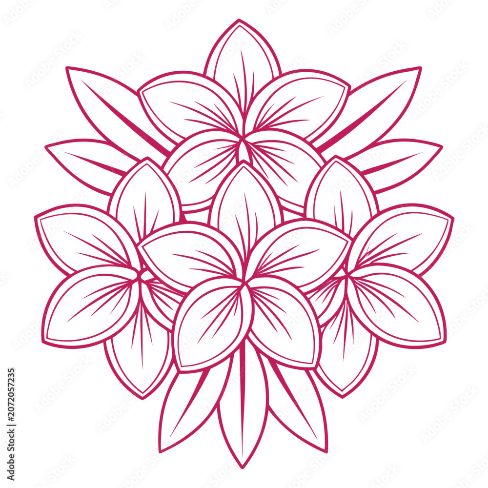 Fototapeta premium tropical orchid bouquet vector