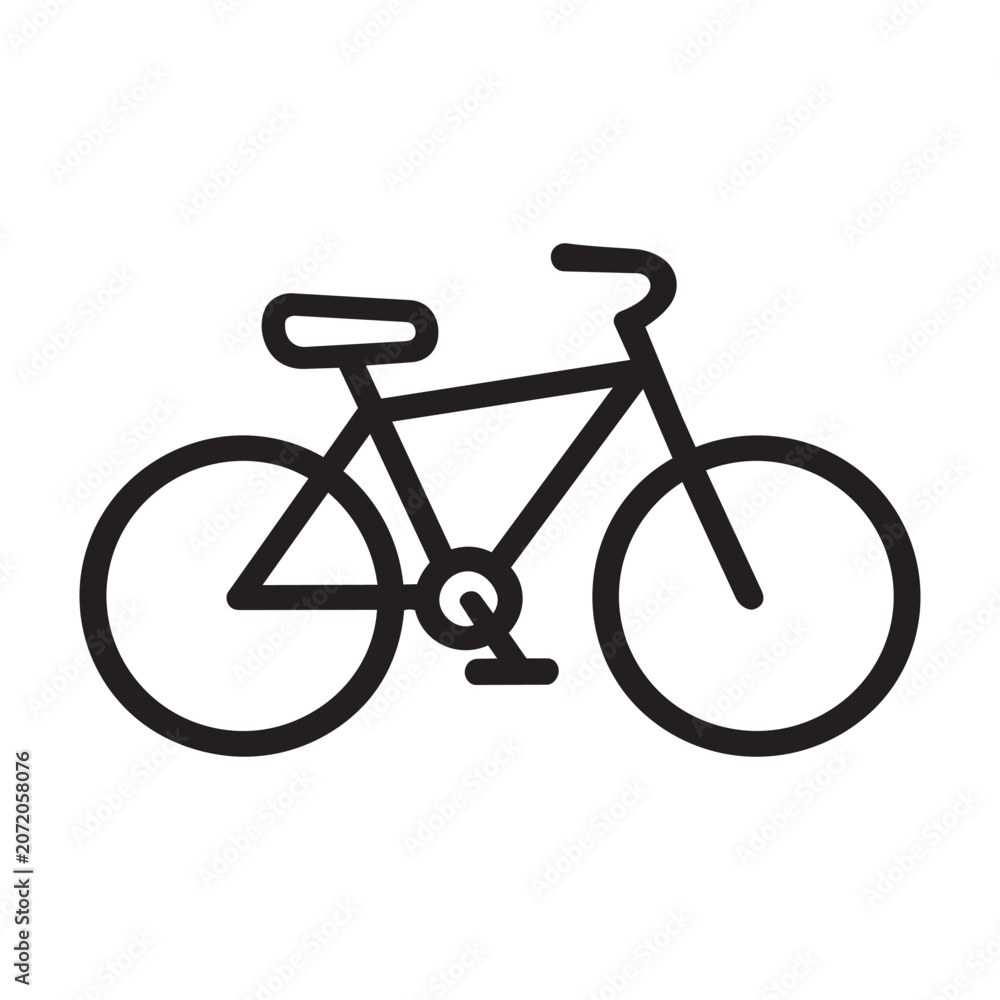 Fototapeta premium Simple bicycle icon vector illustration