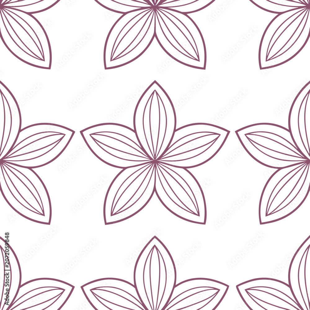 Fototapeta premium orchid seamless pattern vector
