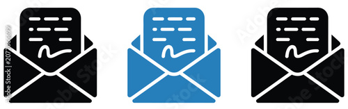 Email Signature Icon Collection Representing Electronic Signatures Business Identity Contact Details and Corporate Email Communication Concepts Vector Designs